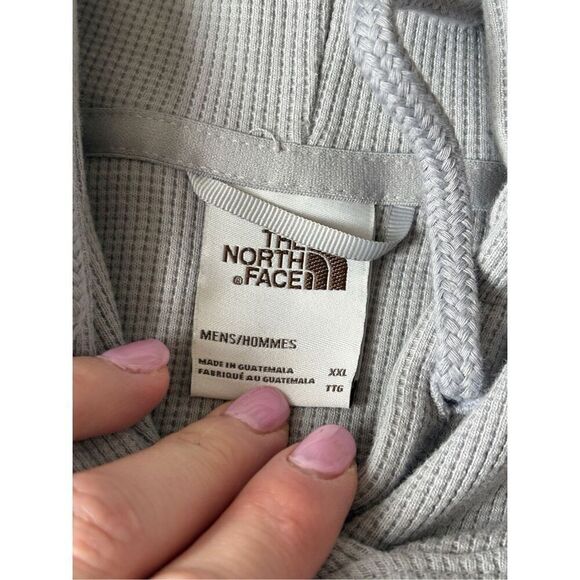 The North Face Waffle Hoodie Men’s XXL Gray - Picture 6 of 14